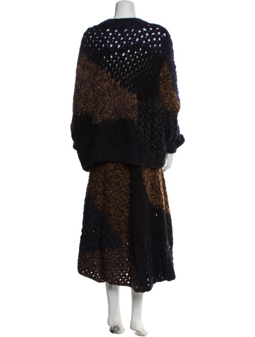 The Row Cashmere Patterned Skirt Set