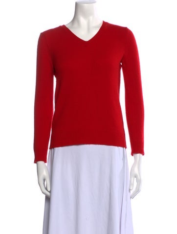 The Row Knitwear Merino Wool V-Neck Sweater XS