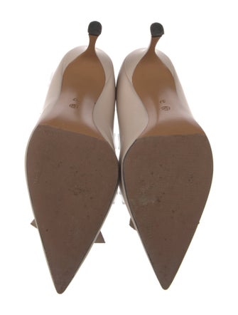 The Row Leather Bow Accents Pumps