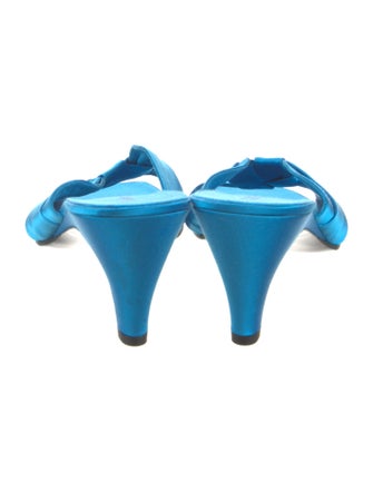 The Row Soft Knot Satin Slides