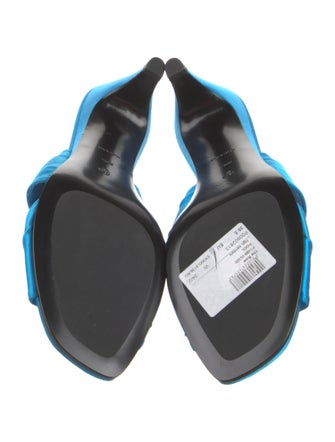 The Row Soft Knot Satin Slides