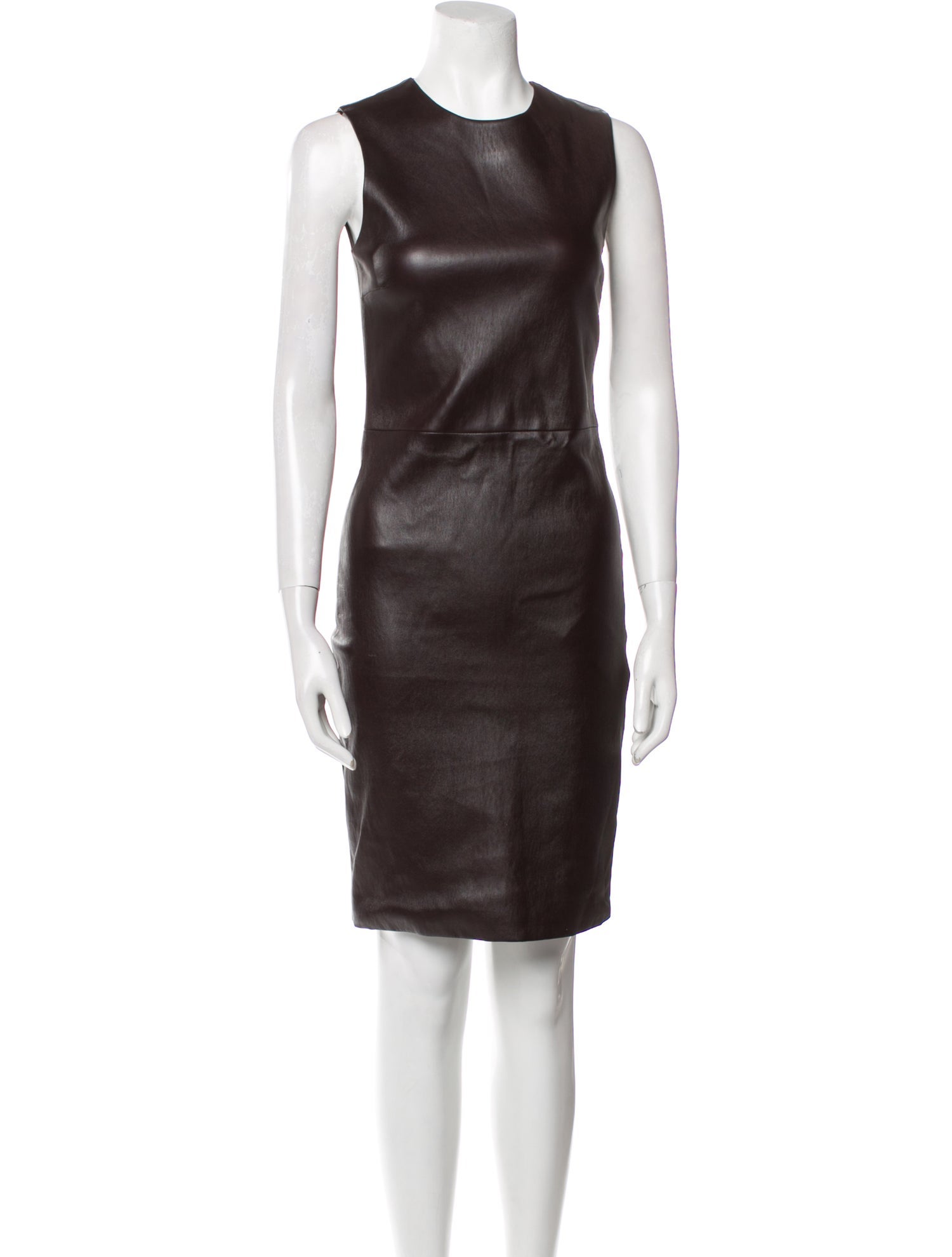 The Row Leather Knee-Length Dress