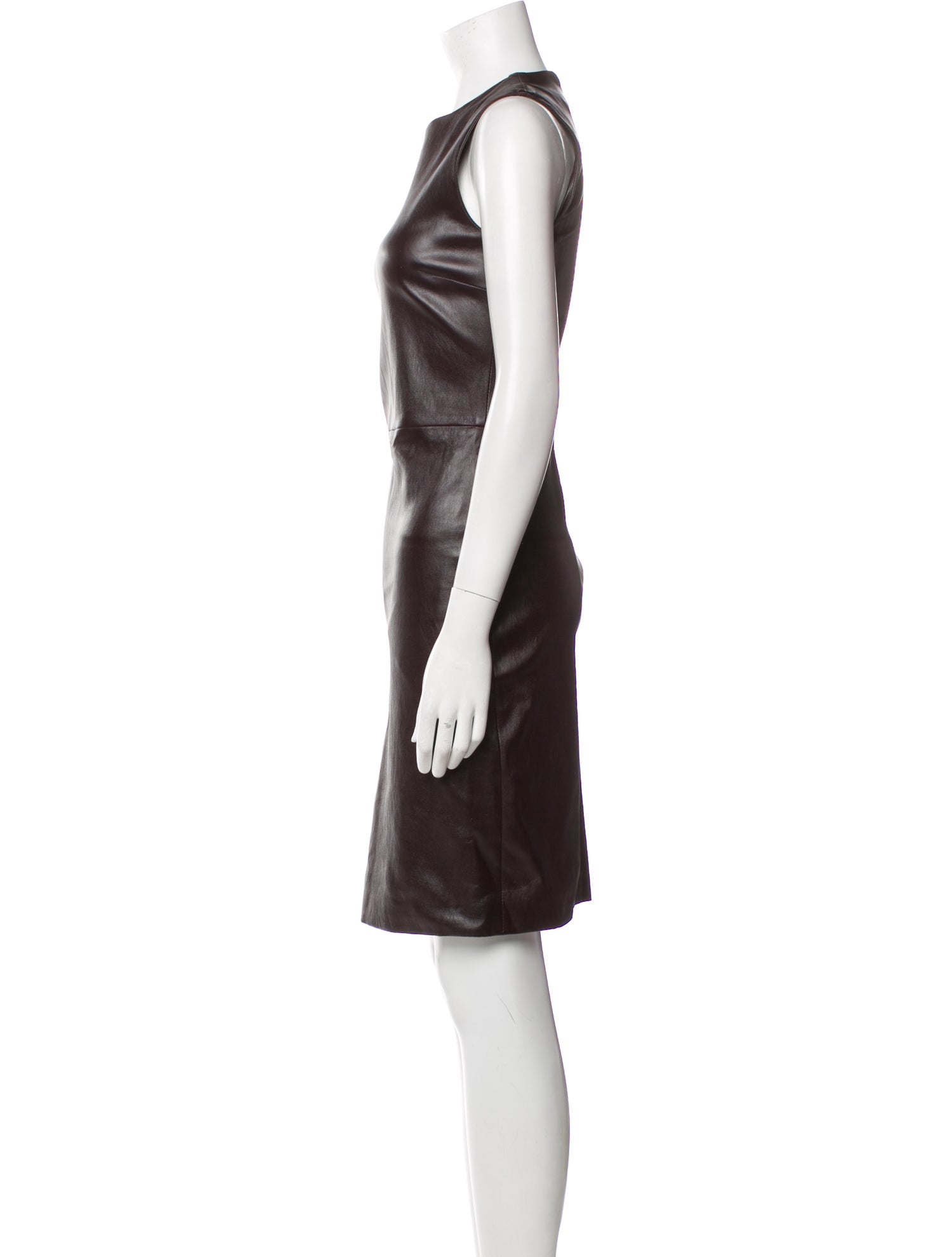The Row Leather Knee-Length Dress