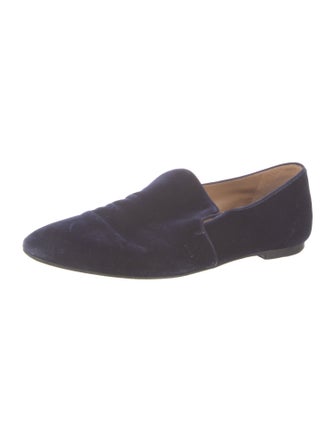 The Row Alys Velvet Loafers