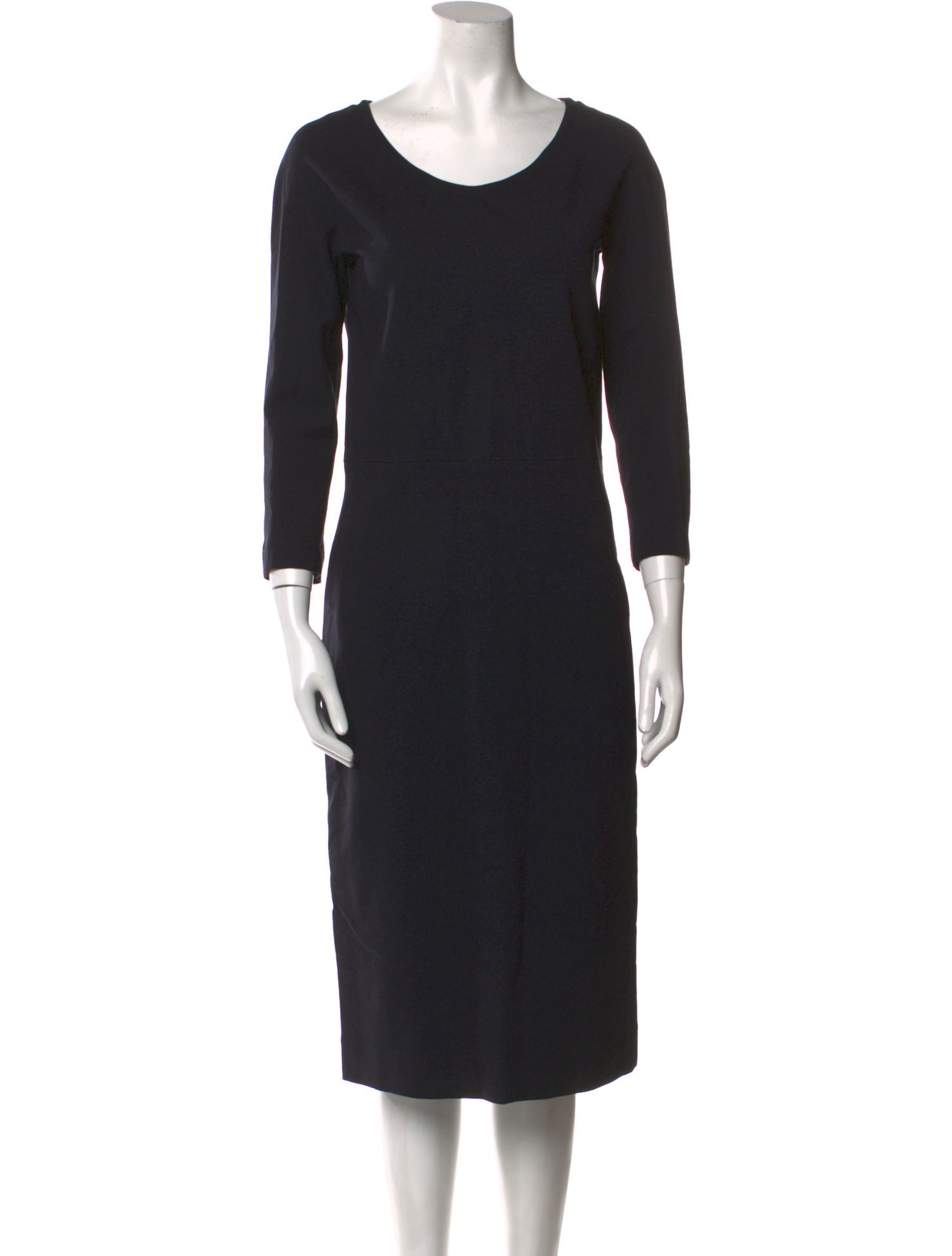 The Row Scoop Neck Midi Length Dress