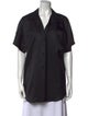 The Row Silk Short Sleeve Button-Up Top