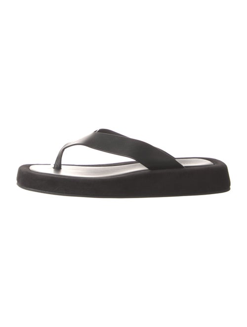 The Row Ginza Leather Flip Flops