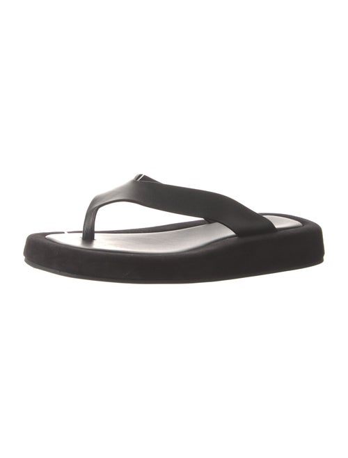 The Row Ginza Leather Flip Flops