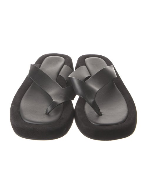 The Row Ginza Leather Flip Flops
