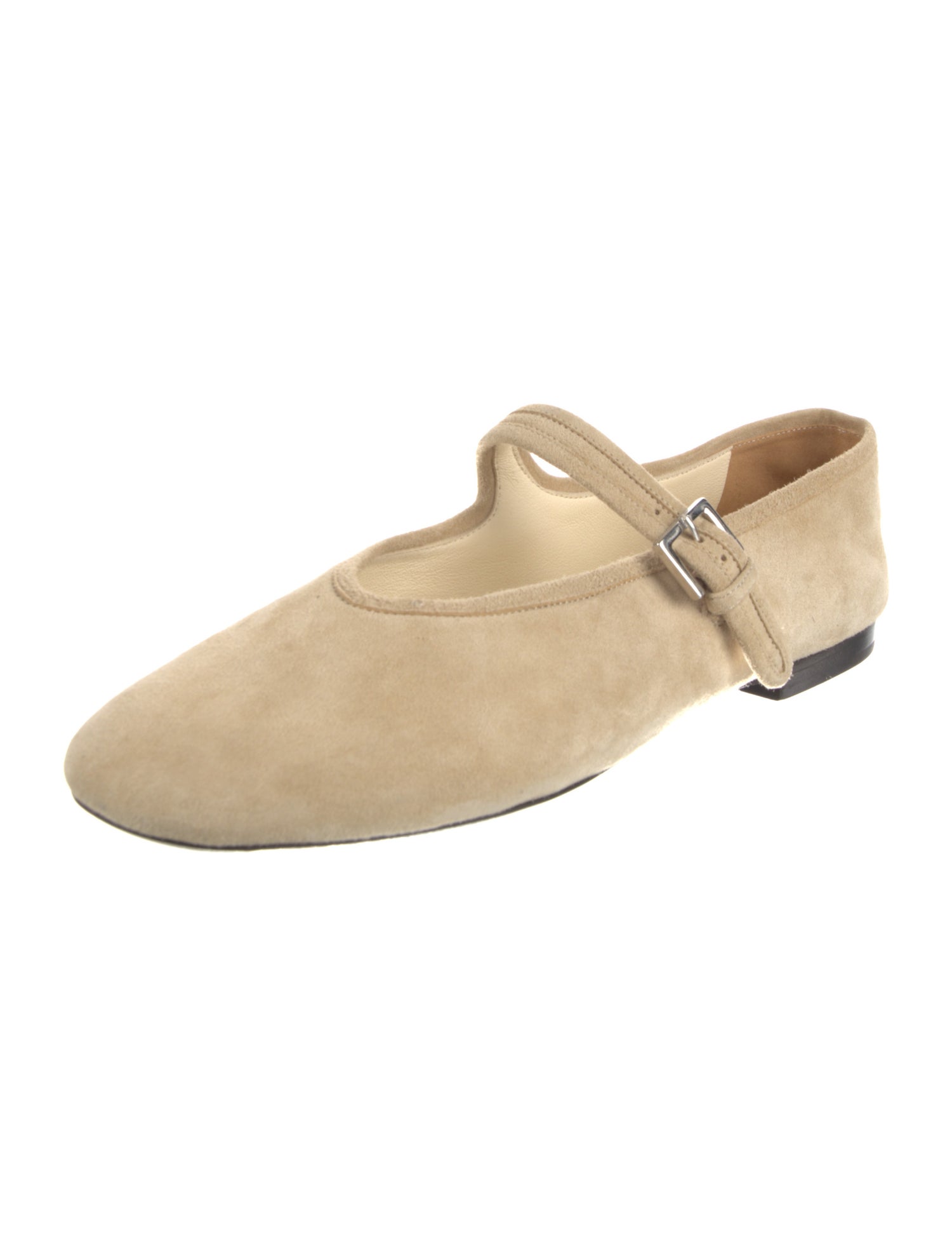 The Row Boheme Suede Mary Jane Flats