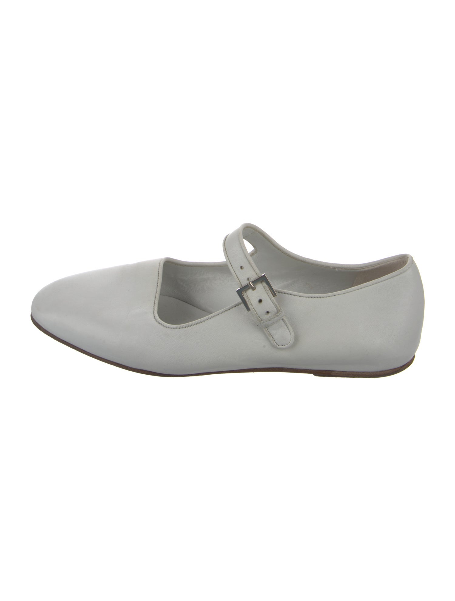 The Row Mary Jane Leather Mary Jane Flats