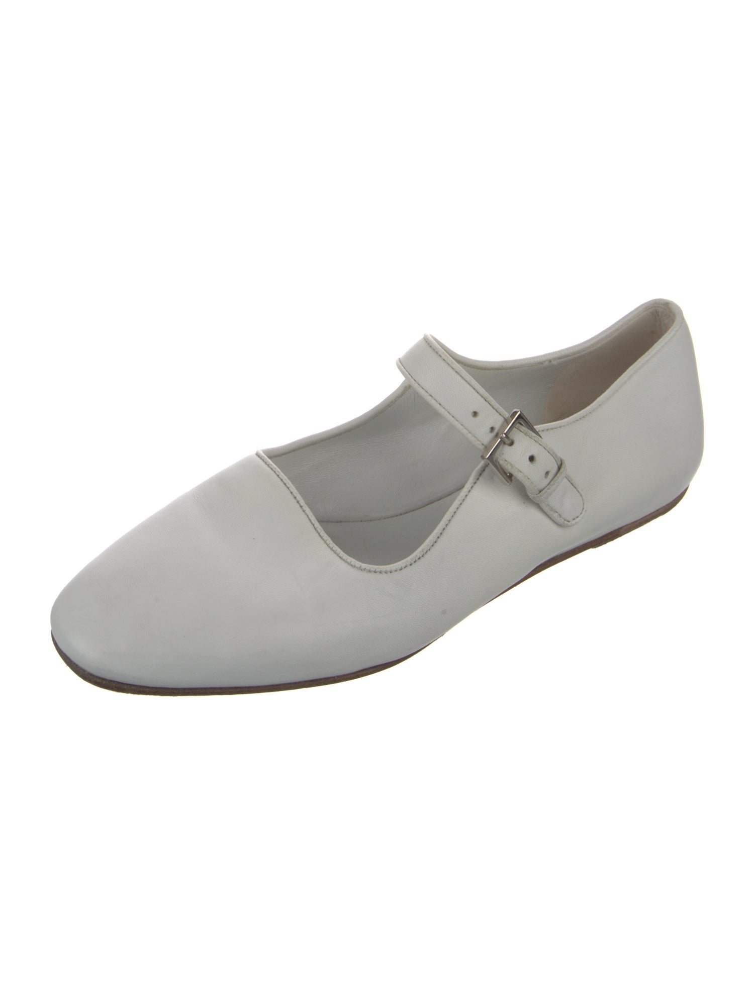 The Row Mary Jane Leather Mary Jane Flats