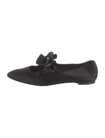 The Row Satin Mary Jane Flats