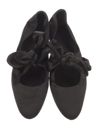 The Row Satin Mary Jane Flats