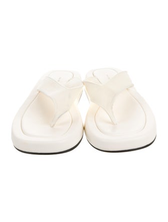 The Row Ginza Velvet Flip Flops