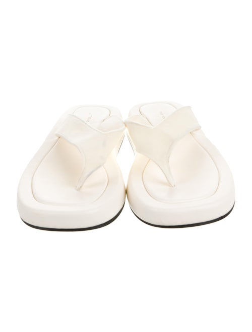 The Row Ginza Velvet Flip Flops