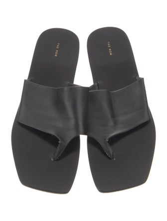 The Row Flip Flop Leather Slides