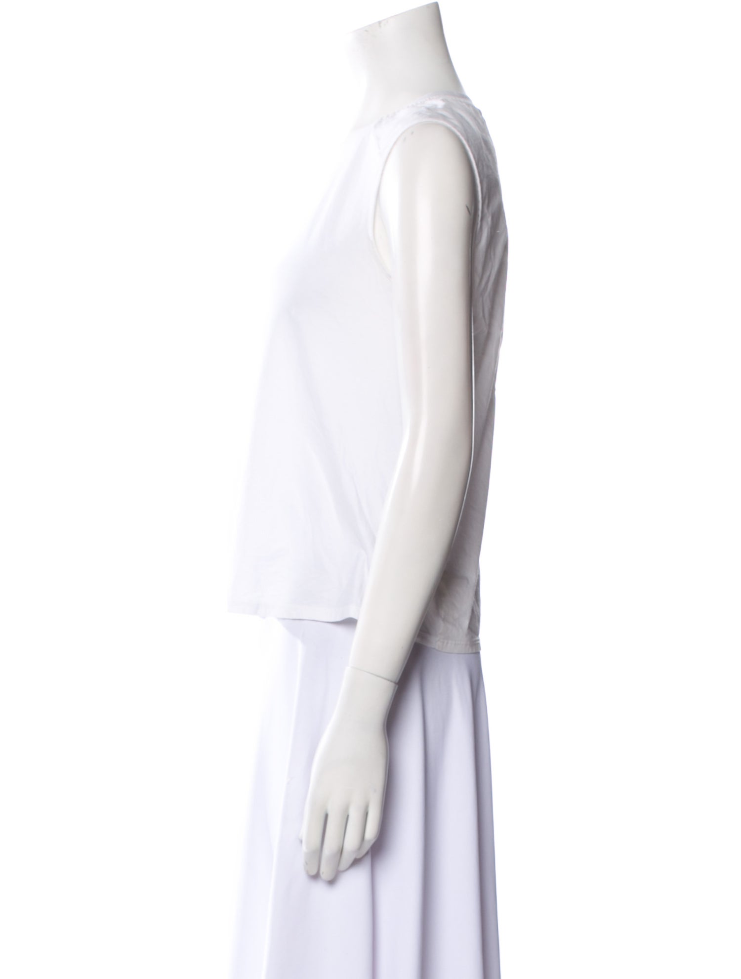 The Row Crew Neck Sleeveless Crop Top