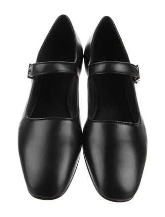 The Row Ava Leather Mary Jane Flats