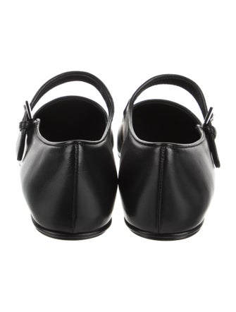 The Row Ava Leather Mary Jane Flats