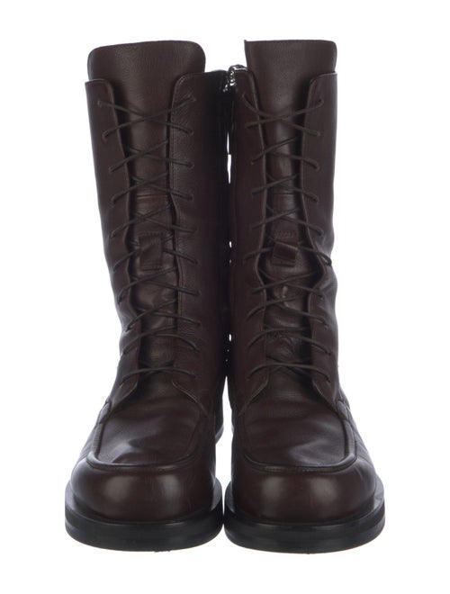 The Row Patty Leather Combat Boots