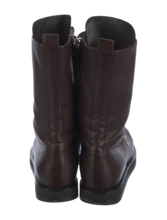 The Row Patty Leather Combat Boots