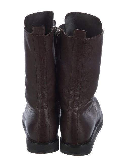 The Row Patty Leather Combat Boots