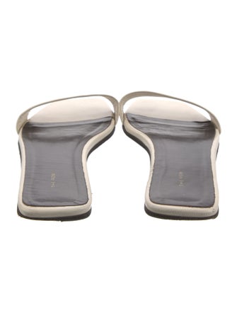 The Row Leather Slides