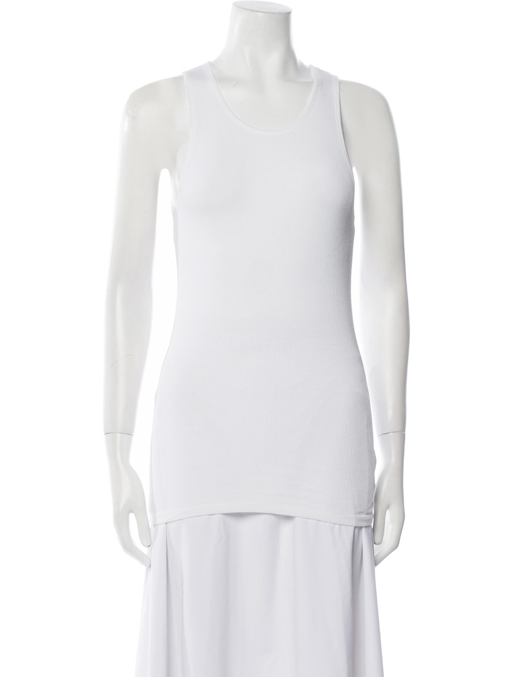 The Row 'Haru' Scoop Neck Top - White Tops, Clothing - THR176923