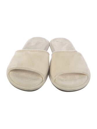 The Row Velvet Slides
