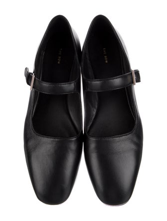 The Row Ava Leather Mary Jane Flats