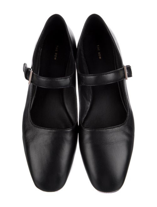 The Row Ava Leather Mary Jane Flats