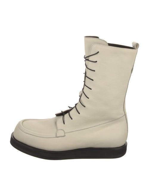 The Row Patty Leather Combat Boots