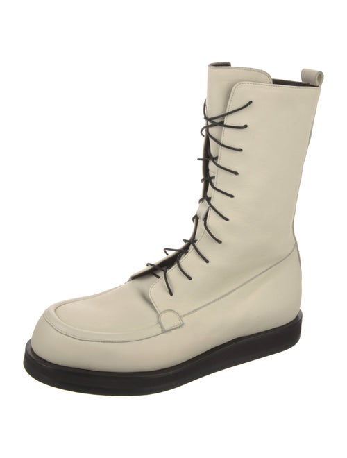 The Row Patty Leather Combat Boots