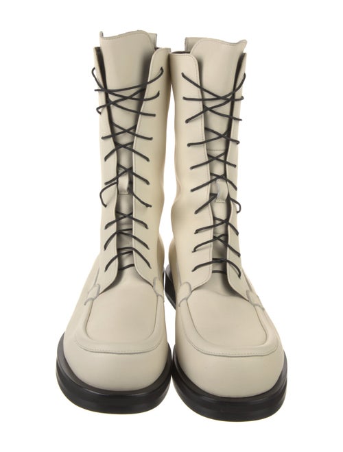 The Row Patty Leather Combat Boots
