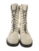 The Row Patty Leather Combat Boots