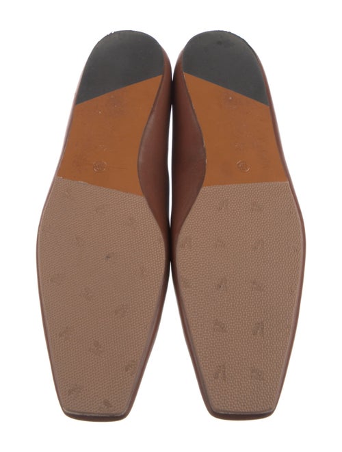 The Row Square Toe Leather Ballet Flats