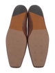 The Row Square Toe Leather Ballet Flats