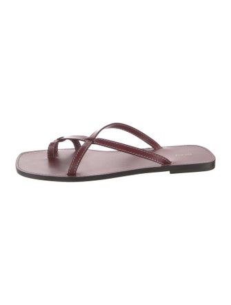 The Row Link Leather Slides