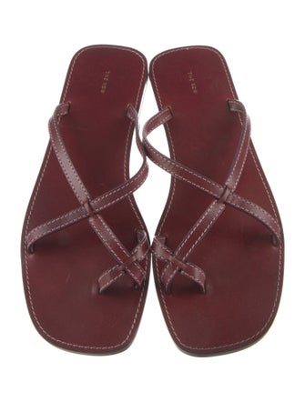 The Row Link Leather Slides