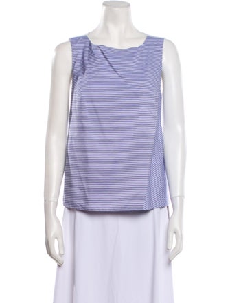 The Row Striped Square Neckline Top