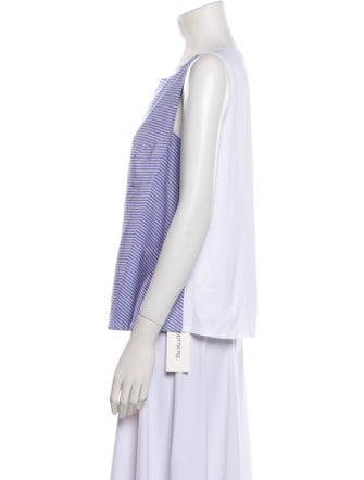The Row Striped Square Neckline Top