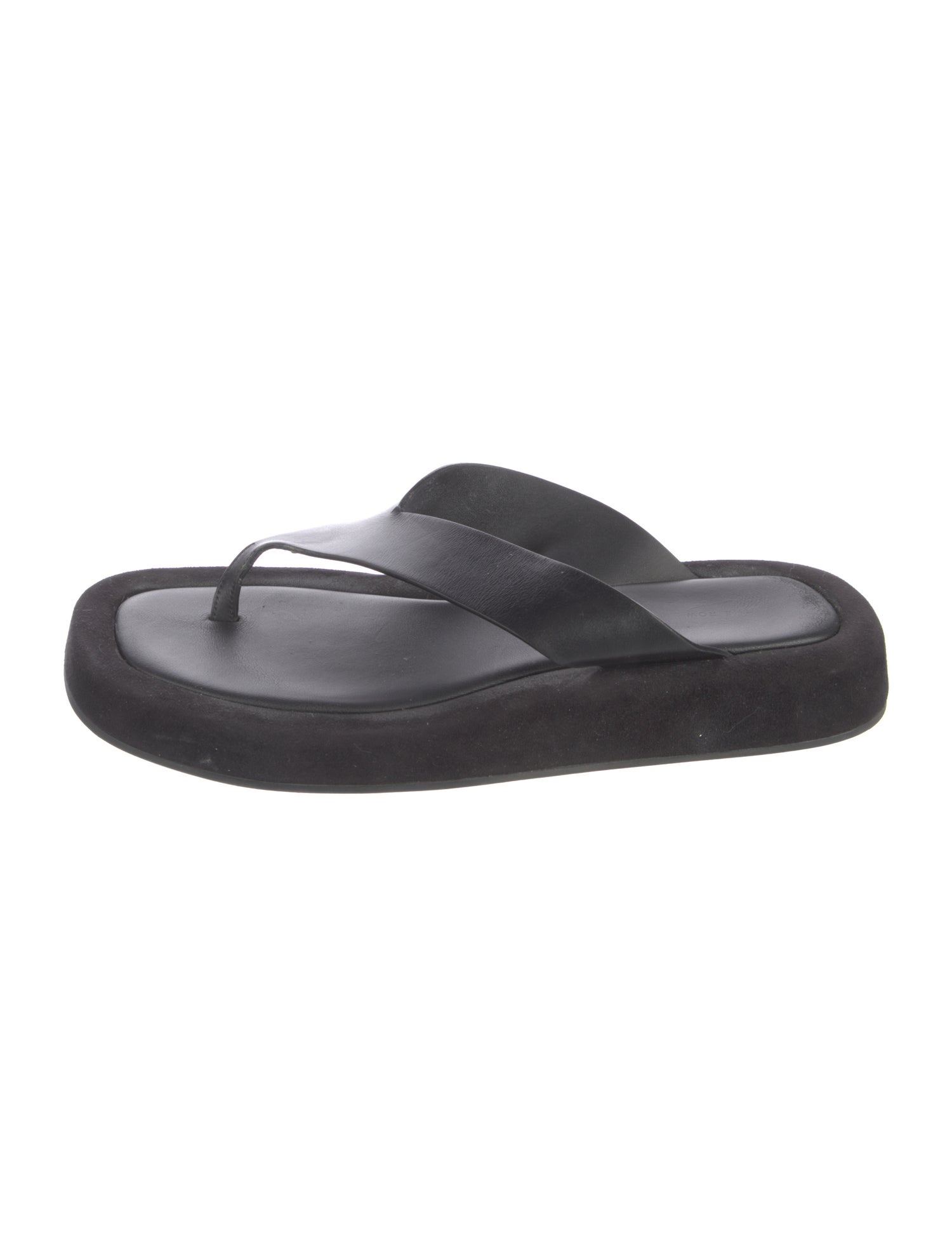 The Row Leather Slides