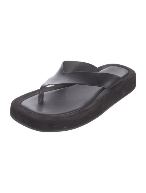 The Row Leather Slides