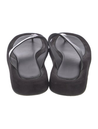 The Row Leather Slides