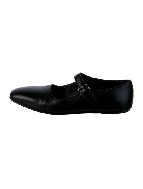 The Row Ava Leather Mary Jane Flats