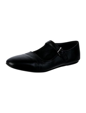 The Row Ava Leather Mary Jane Flats
