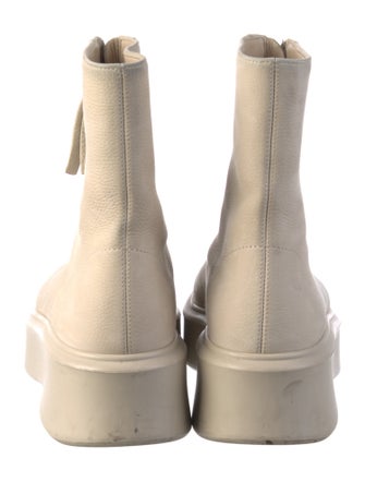 The Row Zipped 1 Leather Lace-Up Boots