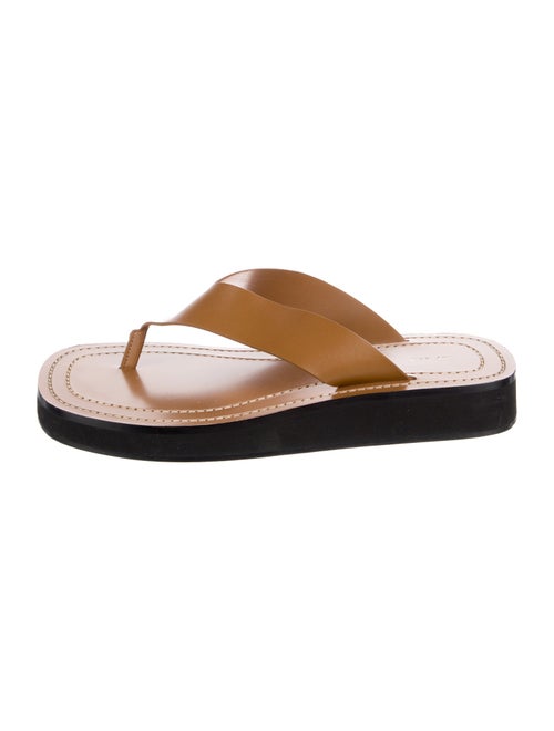 The Row Ginza Leather Flip Flops