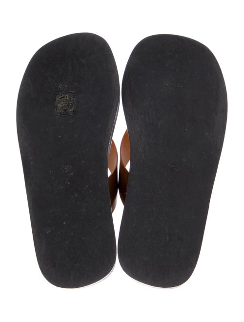 The Row Ginza Leather Flip Flops